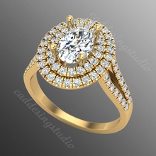 ring bi 60 3d-Druck Modell Schmuck signet 3d Ringe gold modern Männer Mann Mode bedruckbar ist Silber kostbar engagem Juwel diamond Saphir 3d print model - Mito3D