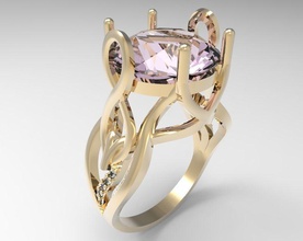 ring, big boss stl gioielli diamante i diamanti gemma gemme pietre preziose oro gioiello anello anelli 3d print model - Mito3D
