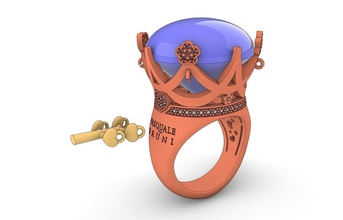 ring groß Edelstein v1 Schmuck gold Silber gem Mode-ring Diamant-ring Juwel diamond gold-ring genial Mode-Schönheit Saphir ruby Bekleidung diamant cad classic Luxus Ringe 3d print model - Mito3D