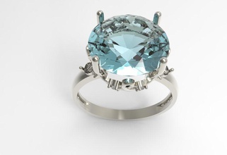 anillo azul flash piedras stl la joyería el diamante los diamantes gem las gemas de preciosas oro joya joyas anillos plata 3d print model - Mito3D