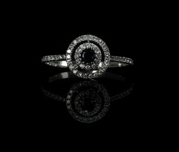 anneau bleu saphir diamants bijoux de l'anneau le diamant or précieux dames les anneaux bague en imprimable joyau gem mode fiançailles brillant d'argent beauté la femelle 3d print model - Mito3D