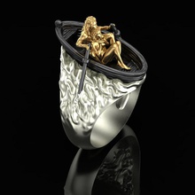anello in barca gioielli argento oro gioiello stampabile la sterlina moda d'oro shallop amore amour anelli 3d print model - Mito3D