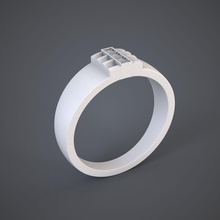 boîte d'anneau de pierres précieuses bijoux l'anneau joyau gem le diamant précieux l'engagement mariage platine pierre précieuse saphir ruby l'émeraude l'améthyste topaze brillant or d'argent les anneaux 3d print model - Mito3D