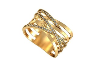 ring braided jewelry 3djewelry beautiful brilliant cad diamond elegant engagement fashion gem gold platinum jewelryprint jewelrywax precious printversion wedding rings 3d print model - Mito3D