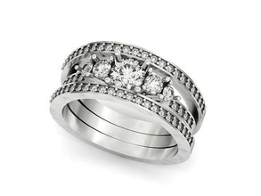 anillo breguet nupcial reine Nápoles Roca diamantes pavimentación joya embellecido agraciado elegante hermoso compromiso Boda diamante joyería 3d print model - Mito3D
