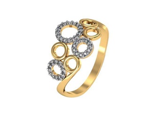 ring bubbles set jewelry 3djewelry beautiful brilliant cad casting diamond elegant fashion gem gold jewelryprint jewelrywax precious printversion silver wedding rings 3d print model - Mito3D