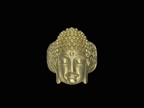 anel Buda joalheria jóias imprimível prata jóia argolas 3d print model - Mito3D