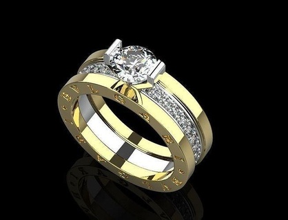 ring bulgari 11246 jewelry ring bulgari chopard 3d 3dmodel modelling tiffani rhino keyshot matrix print printing render rendering cad cartie rings  3d print model - Mito3D