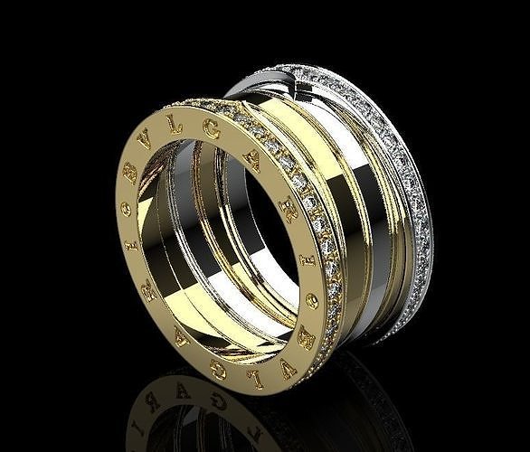 ring bulgari 11247 rings jewelry jewellery 3d 3dmodel modelling tiffani cartie chopard rhino rhinoceros matrix keyshot rendering print printing 3D print model - Mito3D