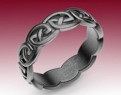 Ring keltisch Kunst Knoten Hochzeit Engagement Silber Gold icovellavna Ornament Schmuck Ringe 3d print model - Mito3D