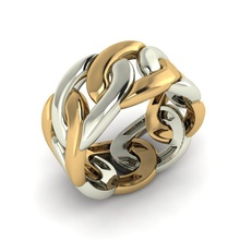 ring zincir takı altın yazdırılabilir yüzük cnc Gümüş sterling mücevher baskı platin gem moda 3d print model - Mito3D