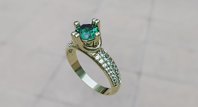 ring chaton jewelry rings gold printable diamond jewellery jewel wedding engagement gem 3D print model - Mito3D