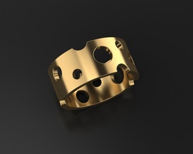 squillare formaggio filo prezioso oro siver platino divertimento fan art abbigliamento moda geek macchinari regolabile gioielleria anelli acciaio cromo cnc Stampa 3d print model - Mito3D