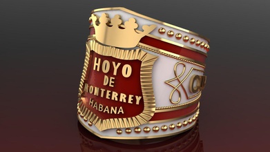 anel charuto orifício cuba havana 18k ouro homens moda joalheria fumante argolas 3d print model - Mito3D