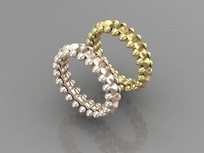 ring clash-small model jewelry jewelery fashion printable rings jewellery jewel design gold jeweler goldring fashionring 3d print model - Mito3D
