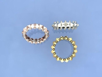 ring clash cartie desing elegant stylish jewelry hardware luxury gold fashion screw wedding love models rings 3d print model - Mito3D