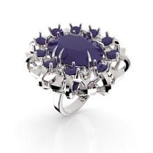 anel clássico buquê jóia ringbouquet de moda classico ouro prata desenho em 3d design jóias pedras preciosas anéis diamante da forma 3d print model - Mito3D