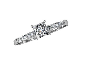 anillo clásico conjunto molienda comprar 3d modelo brillante canalla diamante moda joya oro platino joyería joyeria cera precioso versión impresa plata boda anillos 3d print model - Mito3D
