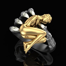 anneau de griffes bijoux l'anneau joyau or d'argent la livre sterling mode jeune fille fantaisie gem d'origine les anneaux 3d print model - Mito3D