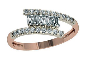 ring cloven jewelry jewel wedding diamond jewellery gold silver rings 3d print model - Mito3D