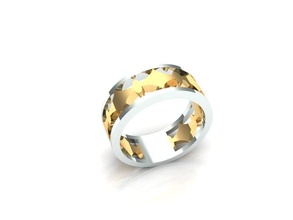 bague couronne bijou bijoux gemme argent imprimable diamant or brillant conception mode beauté saphir 3dprintmodel 3djewelry anneaux luxe 3d print model - Mito3D