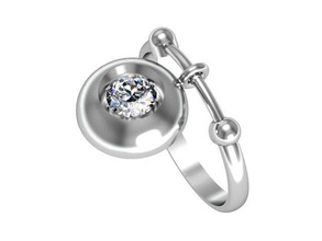 anillo cósmico orbita comprar 3d modelo hermoso brillante canalla diamante elegante compromiso joya oro platino joyería joyeria cera precioso versión impresa Boda anillos 3d print model - Mito3D