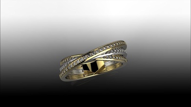 anillo de la cruz joyería brillante el diamante oro plata moda y belleza compromiso imprimible gem boda diamant joya varios modelos los anillos 3d print model - Mito3D