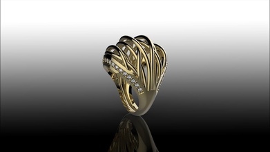 anillo de encrucijada la joyería oro plata el diamante gem joya imprimible moda brillante diamant y belleza varios modelos los anillos 3d print model - Mito3D
