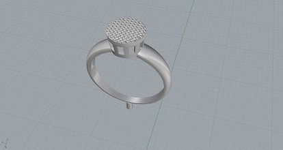 Ring Kristalle Ohrring Anhänger Gold Silber Rand Juwel Schmuck Pandora Charme Mode 3d print model - Mito3D
