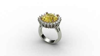 yüzük ct düğün mücevher elmas taş zümrüt Ametist ruby Safir garnet topaz Akik akuamarin moda meydan okuma takı 3d print model - Mito3D