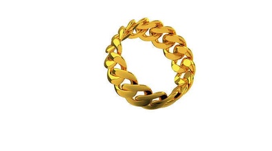 Ring kubanisch 2 Gold Schmuck Silber druckbar Sterling Platin brillant Mode 3d print model - Mito3D