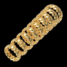 ring cuban link gold silver jewelry precious chain luxury rings 3d print model - Mito3D