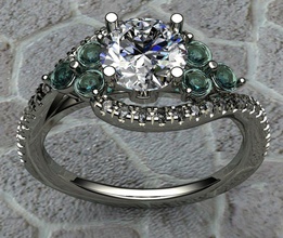 anello ricciolo stl cad cam gioielli curl ringstl cadring camring gemma anelli 3d print model - Mito3D