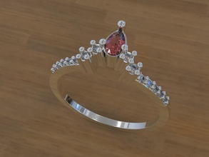 ring curve jewelry diamond jewellery wedding engagement gem brilliant fashion gold earring jewel sapphire brillant rings 3d print model - Mito3D