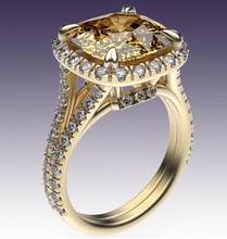 anillo amortiguar compromiso Boda plata oro clásico Moda ligero libra esterlina diamante imprimible joyería vendimia platino joya anillos 3d print model - Mito3D