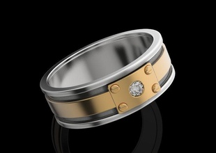 anillo de daimond la joyería blanco gem compromiso plata el diamante joya piedra boda pulsera collar oro cad imprimible zafiro los anillos 3d print model - Mito3D