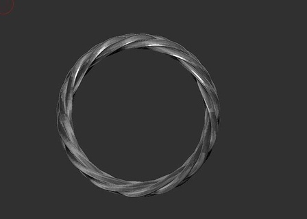 anel Projeto arte prata diamante joalheria argolas 3d print model - Mito3D