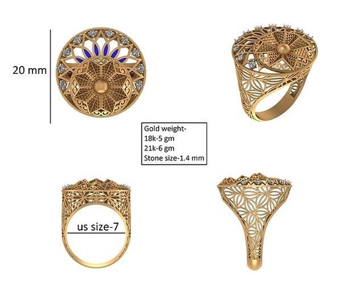 ring design women diamond wedding engagement jewellery rings gold printable jewel jewelry 3d print model - Mito3D