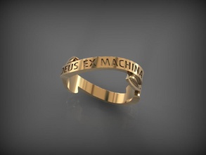 anello di deus ex machina gioielli fidanzamento abbigliamento oro argento matrimonio anelli 3d print model - Mito3D