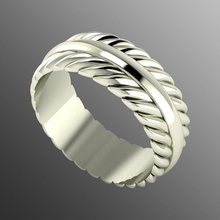 anneau de di-2 bijoux mariage or l'anneau d'argent imprimable les anneaux hommes l'homme 3d bague moderne inhabituelle en argent mode accessoire 3d print model - Mito3D