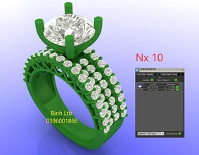 ring diamond jewelry printable platinum rings 3d print model - Mito3D