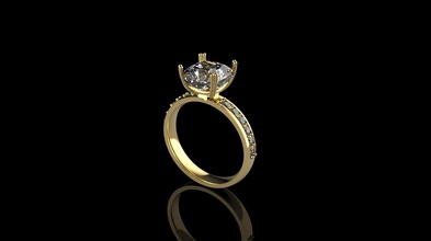 anneau de diamant bijoux or luxe gem d'argent imprimable bague en brillant byreabov reabov l'anneau les anneaux art 3d 3d print model - Mito3D