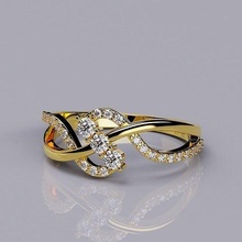 ring diamond jewelry gold silver jewel jewellery printable gem brilliant engagement fashion beauty wedding sterling 3dprint rings diamonds 3d print model - Mito3D