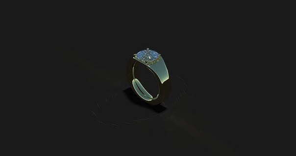 bague diamant bijoux platine engagement luxe précieux réflexion imprimable mur miroir art mariage sterling gemme mathématique 3d print model - Mito3D
