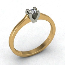 anillo de diamante el joya la joyería gem oro boda piedra los anillos 3d print model - Mito3D