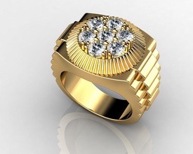 ring Diamanten ct Schmuck diamond Hochzeit gem Ringe 3d print model - Mito3D