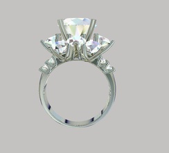 ring diamond girls jewelry fashion style design rings gem engagement kings challenge 3d print model - Mito3D