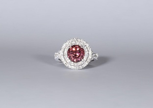 anello di diamanti rosa gioielli fidanzamento matrimonio diamante disco platino zaffiro ruby topazio oro gemma preziosi gioiello brillante diamant anelli 3d print model - Mito3D
