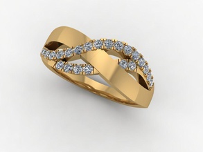 ring diamond r 198 jewelry luxury wedding platinum gold fashion silver love rings 3d print model - Mito3D