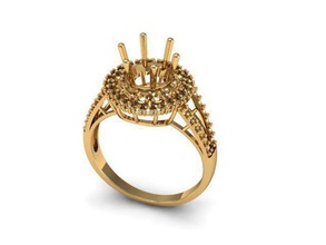 anello con diamante donna gioielli bello stile bella anelli 3d print model - Mito3D